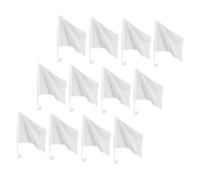 Ciieeo Lot de 12 Drapeaux Vierge à Agiter pour Voiture Drapeaux DIY sans Outils