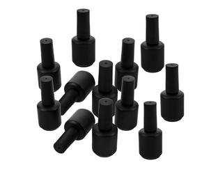 Ciieeo Lot de 12 Flacons Vides en Verre 15 Ml pour Vernis à Ongles, Forme Ronde, Maniement Antidérapant, pour Remplissage et Collection Beauté