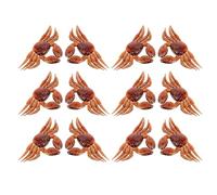 Ciieeo Lot de 12 Leurres Artificiels de Crabe 3D Réalistes en Plastique Résistant Appâts pour Pêche en Eau Douce Imitation Crabes Bruns Matériel de Pêche