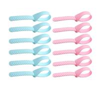 Ciieeo Lot de 12 Lève-abattants de Toilettes en Silicone, Couleurs Assorties Rose et Bleu, Poignée Ergonomique pour Soulever Facilement la Lunette, Accessoires Salle de Couleur Aléatoire
