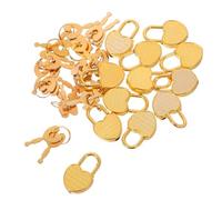 Ciieeo Lot de 12 sets de Cadenas Mini en Métal de Cœur Doré avec Clé, Petit Verrou pour Journal Intime, Cadenas de Paquet à Main et Boîte de Rangement, Voyage, Bureau et Usage Quotidien
