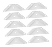 Ciieeo Lot de 12 Supports d'angle Triangulaires en Acier Blanc, Équerres Épaisses à 90 Degrés pour Armoire, Fixation à Trois Points, Petits Supports Universels pour Étagères Et Meubles Suspendus