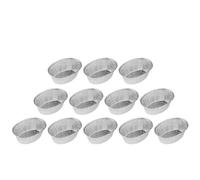 Ciieeo Lot de 125 Bols Ovales en Papier D’Aluminium Alimentaire Résistants à Haute Température 13X9 CM Jetables pour Cuisson Barbecue Pâtisserie et Camping