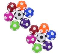 Ciieeo Lot de 14 Balles de Foot Multicolores 36 Mm, Ballons de Remplacement Officiels pour Foot de Bureau, Mini Balles Adaptées aux Jeux D’intérieur en Famille