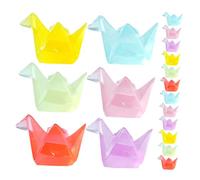 Ciieeo Lot de 18 Mini-Figurines De Grues en Origami Phosphorescentes - Sculptures d'animaux Lumineuses en Résine pour Aquariums, Maisons De Poupées, Jardins Et Paysages