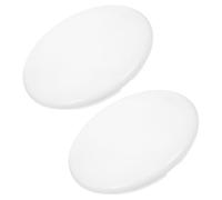 Ciieeo Lot de 2 Abat-Jour Ronds pour Plafonnier Cache-Ampoules en PVC Blanc Diamètre 296 CM Système de Verrouillage Rotatif Adaptés pour Chambre Balcon la Cuisine et Salle de Bain