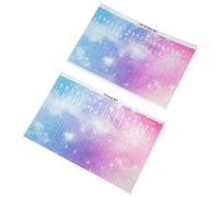 Ciieeo Lot de 2 Autocollants pour Kalimba en PVC Notes Colorées pour Piano à Pouces 17 et 21 Touches Accessoires D’Apprentissage Musical pour Débutants Autocollants D’Accords et