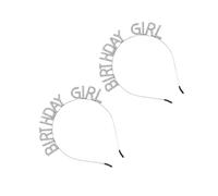 Ciieeo Lot De 2 Bandeaux Décoratifs Pour Anniversaire Décorations Pour Joyeux Anniversaire Strass Carte De Vœux Ballons Bannières Accessoires De Fête Or Alliage De Zinc