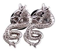Ciieeo Lot de 2 Boucles D’Oreilles Dragon en Acier Inoxydable Accessoires de Mode Rétro Bijoux D’Oreilles Décoratifs pour Fêtes et Occasions Spéciales Ornement Oreille Dragon Élégant