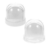 Ciieeo Lot de 2 Boules à Neige Soi-Même en Plastique Transparent Socle Blanc Cadre Photo Vertical et Horizontal Décoration Personnalisable pour Fêtes Mariages et Présents