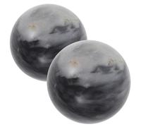 Ciieeo Lot de 2 Boules de Jade Naturel 5 CM pour Massage des Mains et Thérapie Boules de Contemplation Ergonomiques Anti-Stress Relaxation et Exercices de Fitness Boîte Incluse Usage
