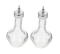 Ciieeo Lot de 2 Bouteilles à Bitters en Verre 50ml pour Bar à Domicile avec Contrôle Précis du Versement et Mélange sans Perte, Accessoires pour Barman Cuisine