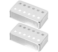 Ciieeo Lot de 2 Caches Métalliques en Cuivre 12 Trous pour Micro Humbucker de Guitare Électrique Protection Antirouille 50Mm et 52Mm Housse Robuste pour Pick-Up Accessoire pour