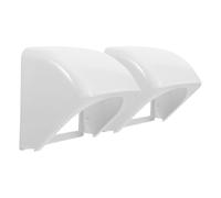 Ciieeo Lot de 2 Caches-prises Étanches Extérieurs Blancs Pliables, Protection Murale les Intempéries pour Prises Électriques, Boîtier de Protection Imperméable Adapté aux Stations