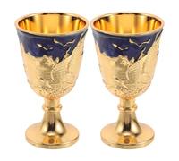 Ciieeo Lot de 2 calices pour la communion - Coupe sainte d'église - Alliage de zinc, articles rituels pour l'autel, bleu