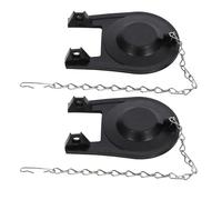 Ciieeo Lot de 2 Clapets de Chasse d'Eau en Caoutchouc Noir Soupapes d'Économie d'Eau pour Réservoir de Wc Joints Étanches pour Réparation et Remplacement Domestique