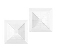 Ciieeo Lot de 2 Couvercles Carrés 28x28 Cm en Abs Imperméable pour Ventilateur D’extraction de Salle de Bain, Grille de Plafond et Murale pour Ventilation Rapide, Accessoires Salle