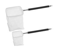 Ciieeo Lot de 2 Filets Télescopiques à Crevettes pour Aquarium Maillage Fin Cadres Noirs 5X45 CM et 7X65 CM Filet Extensible pour Eau Douce et Eau Salée Outil de Pêche et Entretien