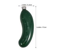 Ciieeo Lot de 2 flasques en acier inoxydable pour homme, design unique en forme de concombre, pour whisky, liqueur, pour camping en plein air, vert