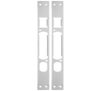 Ciieeo Lot de 2 Gâches de Serrure de Porte Plaque de Remplissage pour Trou de Porte Pièces de Rechange en Acier Inoxydable d'Entrée et Sécurité Domestique