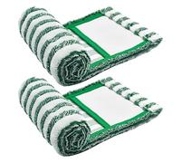 Ciieeo Lot de 2 Lingettes de Rechange pour Balai à Franges Microfibre Lavable et Réutilisable Compatible Nettoyage Humide et Sec Couleur Vert Foncé Accessoires Ménagers Solide pour