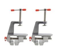 Ciieeo Lot de 2 Mini-Étaux de Table Plats en Alliage d'Aluminium Compact et Léger Vis et Poignée en Acier pour Bricolage Sculpture Bijouterie et Modélisme