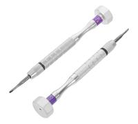 Ciieeo Lot de 2 Mini Tournevis pour Lunettes de Précision, 1.8 Mm Croix et Plat Manche Ergonomique, Outils de Réparation Oculaire Portables pour Montres, Bijoux et Lunettes de Soleil