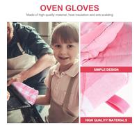 Ciieeo Lot de 2 Mitaines Résistantes Chaleur en Coton Épais à Carreaux, Antidérapantes et Anti-Brûlures, Cuisson au Four Barbecue