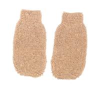 Ciieeo Lot de 2 Moufles Exfoliants en Jute Ramie Bain, Réutilisables, Lavables en Machine, Bande Longue Dos, Gommage Corps et Élimination des Peaux Mortes, Accessoires Spa et Soins
