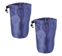 Ciieeo Lot de 2 Paquets de Rangement Étanches en Nylon à Cordon Diamètre 11 CM X Hauteur 20 CM Couleur Bleu Foncé à Motif Géométrique pour Vêtements Doudoune et Matériel de Camping