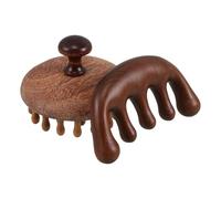 Ciieeo Lot de 2 Peignes de Massage Manuel en Bois Naturel à Dents Larges Arrondies Outil Ergonomique pour Cuir Chevelu Sensible et Cheveux Épais, Fins ou Bouclés Masseur Portable