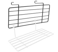 Ciieeo Lot de 2 Perchoirs en Fer pour Perroquets Plateformes de Repos pour Cage à Oiseaux Supports Muraux Robustes Noirs et Blancs Accessoires pour Conures et Perroquets de Compagnie