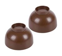 Ciieeo Lot de 2 Petits Bols Japonerie à Soupe Asiatique en Bois Café Bol à Riz Antidérapant Résistant la Chaleur pour Repas la Cuisine et Service Multifonctionnel