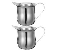 Ciieeo Lot de 2 pichets à mousse de lait en acier inoxydable pour latte, cappuccinos, expresso