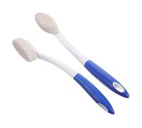 Ciieeo Lot de 2 Pierres Ponces Manche Long Antidérapant pour Exfoliation des Peaux Mortes des Pieds, Outil Ergonomique pour Pédicure à Domicile et Salon