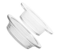 Ciieeo Lot de 2 Plateaux Diffuseurs de Parfum en Verre Transparent Forme Chapeau de Paille, Diamètre 115mm et 119mm, Plaques Chauffe-Huile Résistantes la Chaleur, pour Aromathérapie