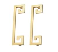 Ciieeo Lot de 2 Poignées de Porte d'Armoire Rétro en Métal Doré Style Antique Poignées pour Meubles Cuisine et Garde-Robe Barres d'Appui Pratiques pour Portes Battantes Fixation