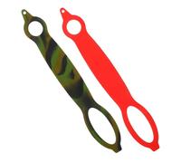 Ciieeo Lot de 2 Poignées Porte-Bouteille en Silicone Souple Sangle Extensible pour Bouteilles en Plastique, pour Sport et Voyage en Salle de Sport Couleur Aléatoire