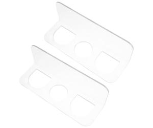 Ciieeo Lot de 2 Porte-brosses Muraux en Acrylique Transparent Adhésif Double Face, Support à 3 Emplacements pour Peignes et Accessoires de Coiffure, Rangement Mural sans Perçage