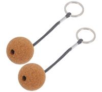 Ciieeo Lot de 2 Porte-clés Bouée Flottants en Bois et Fer, Design Stable et Créatif, Accessoires pour Kayak et Surf, pour Navigation et Sports Nautiques