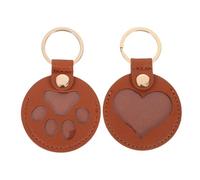 Ciieeo Lot de 2 Porte-clés Souvenirs en Poils d'animaux : Porte-clés en Poils de Chien et de Chat - Pendentif commémoratif - breloque Souvenir pour se de Son Animal de Compagnie