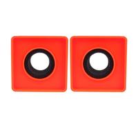 Ciieeo Lot de 2 Porte-micros Carrés en Abs Moulé par Injection Orange, Station de Drapeau Logo pour Microphone D’interview Professionnel, Compatible pour Événements et Conférences