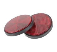 Ciieeo Lot de 2 Réflecteurs Ronds Rouges pour Vélo, Diamètre 56 Mm, Plastique Résistant Vis 6 Mm, Accessoire Réfléchissant Arrière pour Sécurité Cycliste, Compatible Remorque et