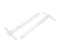 Ciieeo Lot de 2 Règles en T Transparentes Souples 30 Cm, Outils de Mesure Précis Double Échelle, Matériel de Dessin Professionnel pour Étudiants, Architectes et Usage Bureautique