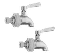 Ciieeo Lot de 2 Robinets à Bec Verseur 12 MM en Acier Inoxydable 304 pour Distributeur de Boissons Compatible Eau Chaude et Froide Robinet de Seau à Jus et Carafe D’Eau Usage