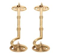 Ciieeo Lot de 2 set de Loquets à Crochet en Laiton 105 CM Verrous Robustes pour Portes et Fenêtres Coulissantes Ensemble Anti-Vent pour Porte de Grange et Moustiquaire