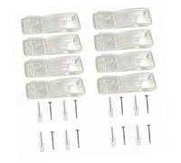 Ciieeo Lot de 2 Set de Set de Clips de Sécurité Transparents pour Stores et Rideaux, Crochet en Plastique pour Fixation sans Perçage, Protection Garçon et Filles et Maintien Sécurisé