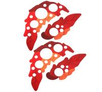 Ciieeo Lot de 2 sets de Pickguards Autocollants Rouges en PVC pour Guitare Acoustique 41 Pouces Protection Anti-Rayures Style Feuille de Vigne Accessoire Léger et Fin pour Guitare