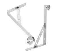 Ciieeo Lot de 2 Supports Muraux en Acier Inoxydable pour Tringles à Vêtements, Équerres Triangulaires Latérales 30 Cm, Fixation Stable pour Étendoir à Linge Mural Adapté aux Espaces