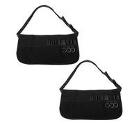 Ciieeo Lot de 2 Tabliers de Coiffure Professionnels en Polyester Résistant Porte-outils et Poche Porte-ciseaux, Tablier de Rangement pour Coiffeurs et Maquilleurs, Salon de Beauté